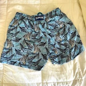 Vilebrequin men’s swimming trunks with sail boats print.
